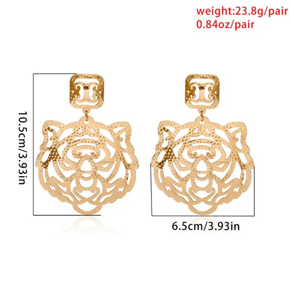 💕Last pair 🔥 Gold Tiger Earrings - Picture 6 of 7
